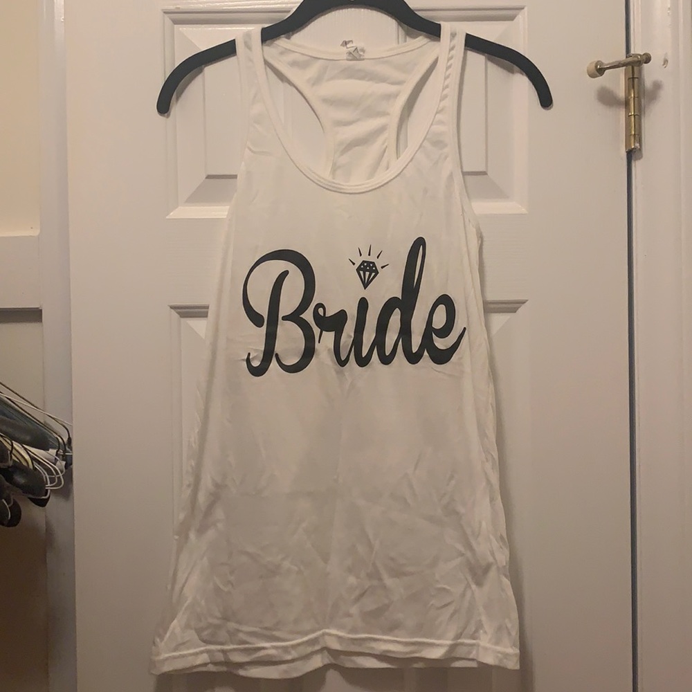 White Bride Racerback Tank Top Size M